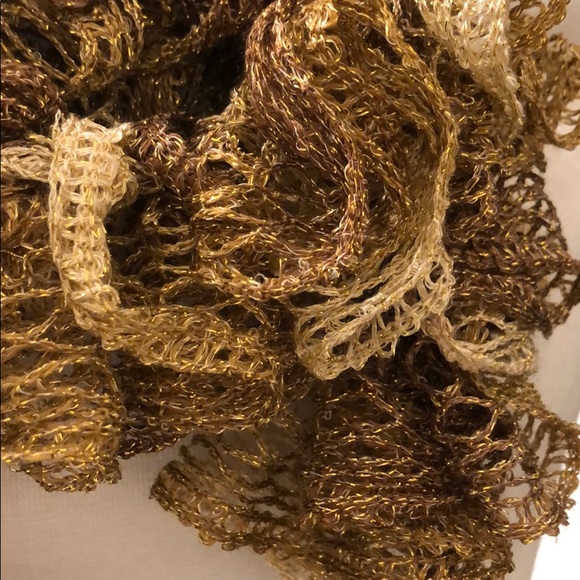 💚 NWOT Handmade GlitterGold Scarf - Picture 5 of 7